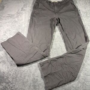 Duck Camp Mens Charcoal Grey Canvas Straight Leg Workwear Utility Pants 34x30